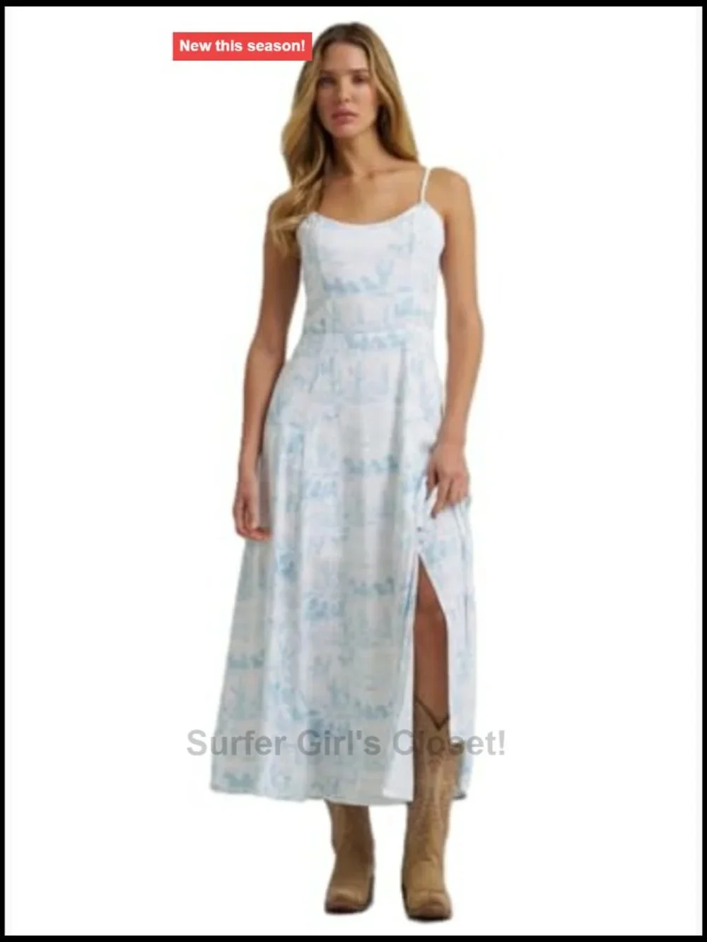 Wrangler Women's Western Tank Maxi Dress Country Toile